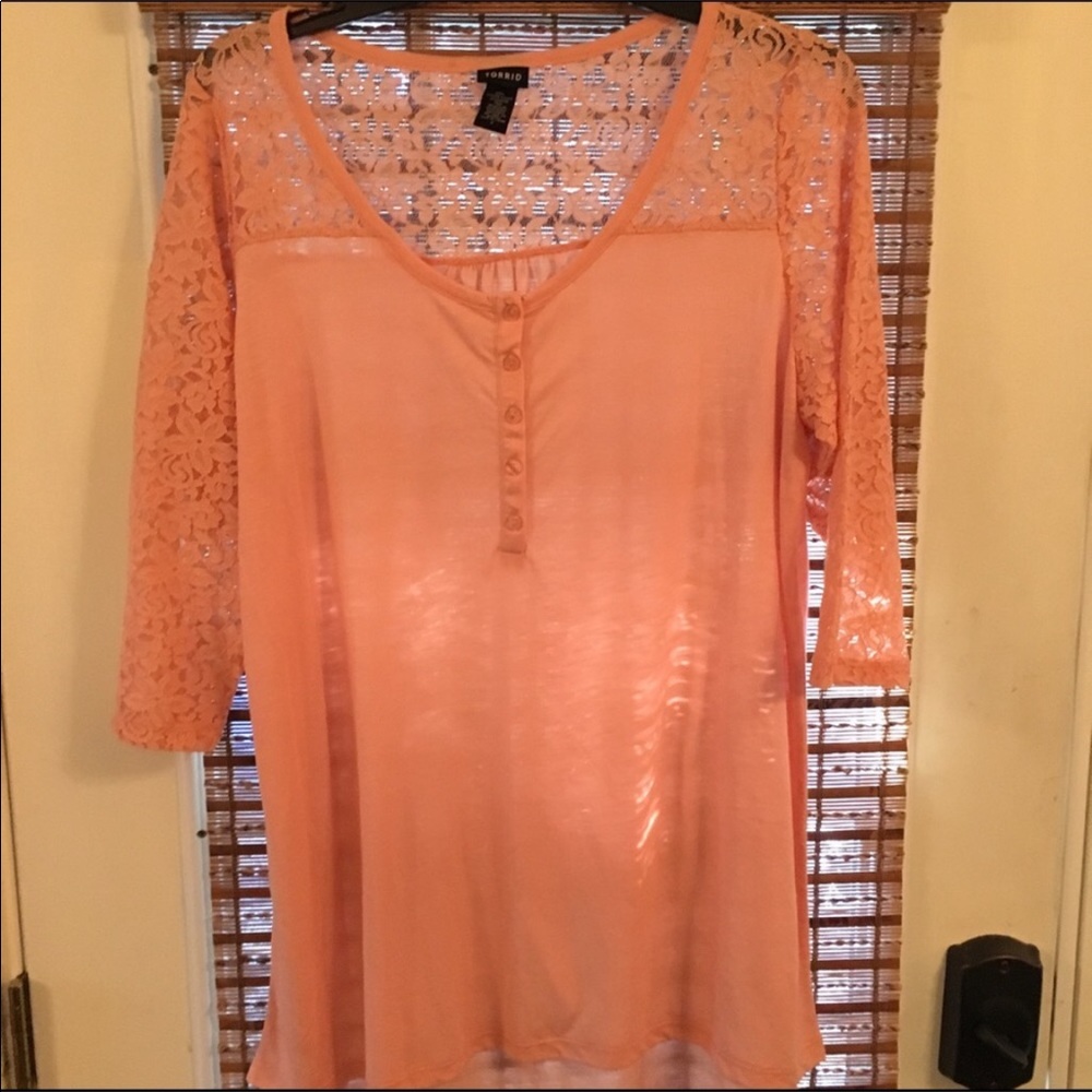 Torrid Orange Lace Top - NWOT